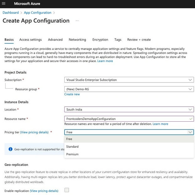 Create app