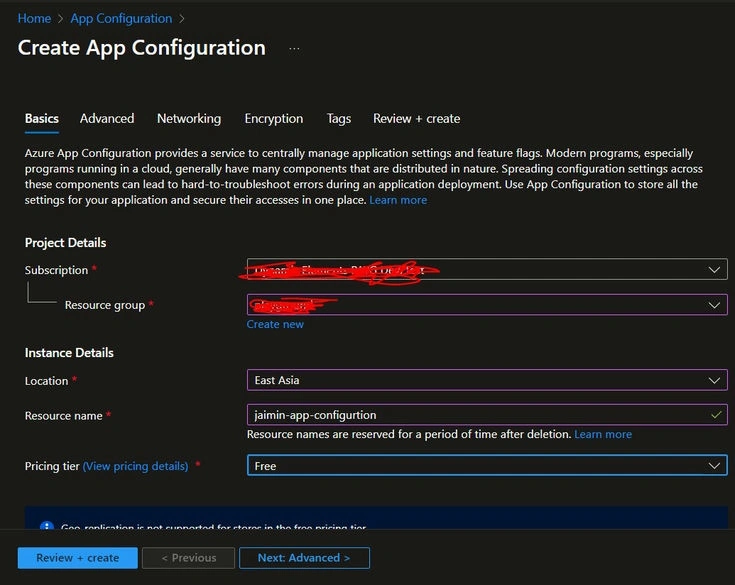Create button