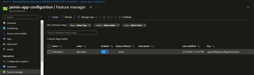 Feature flag is created