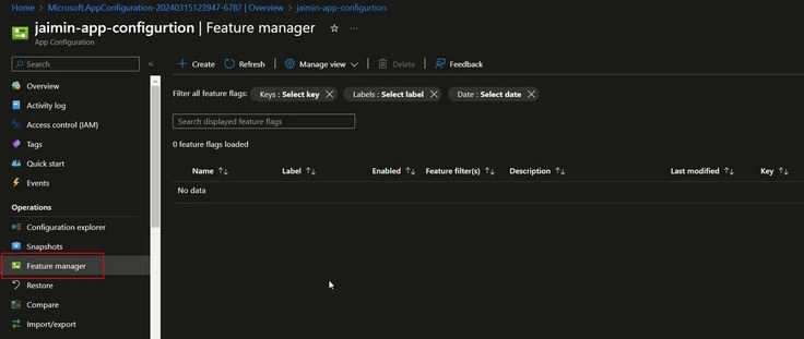 Feature manager