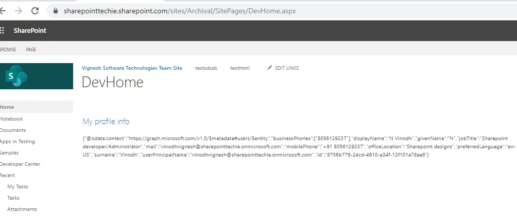 Fetch Access Token To Access Microsoft Graph API Using Msal.JS (Microsoft Security Authentication Library)