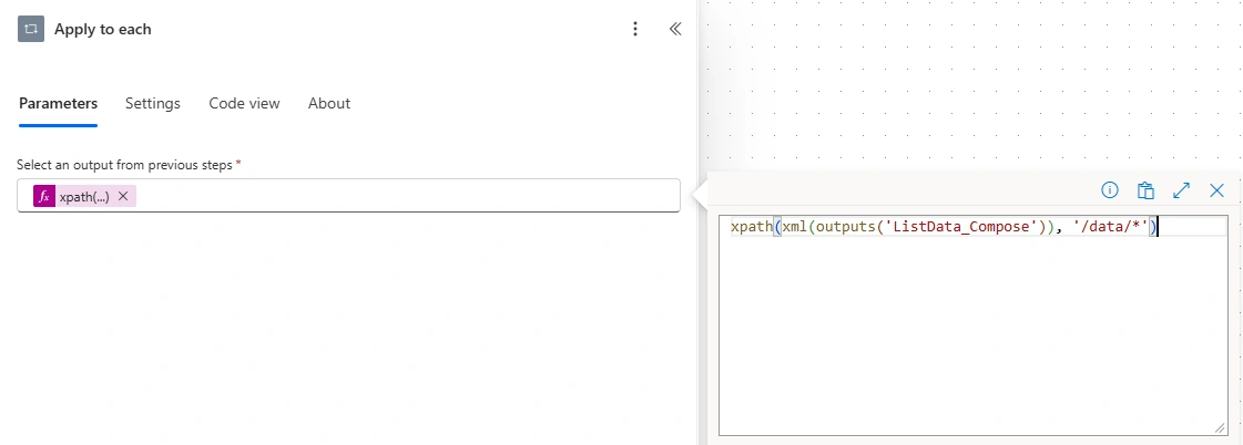 Apply to Each (Loop Through the Headers)