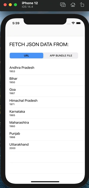 Fetch Data From JSON File And Display It On The Screen