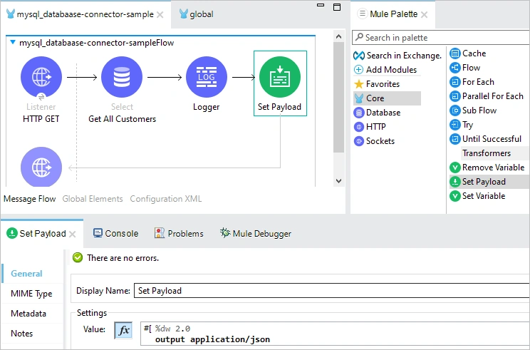 Fetch MySQL Data Using Database Connector in MuleSoft