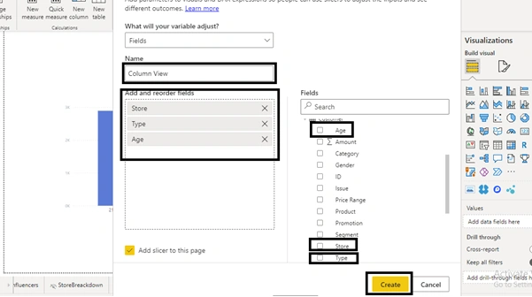 create field parameter