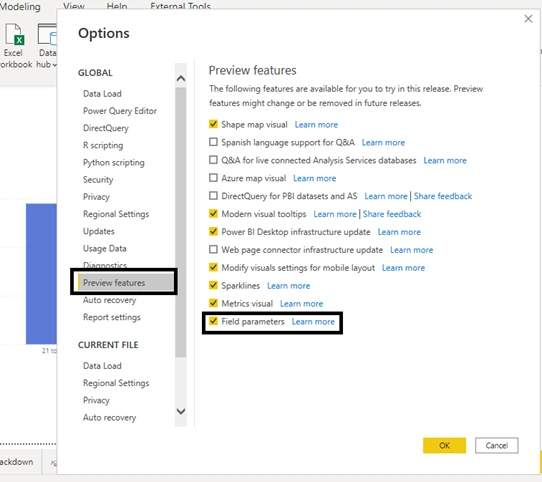 enable preview features