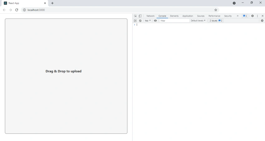 File drag and drop feature in ReactJS