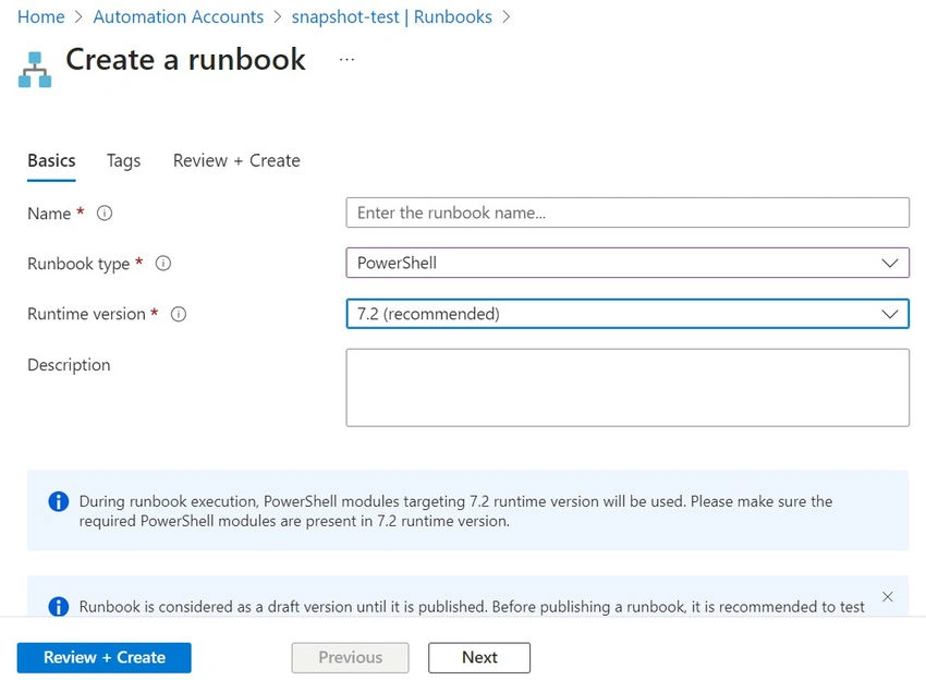 Runbook Name