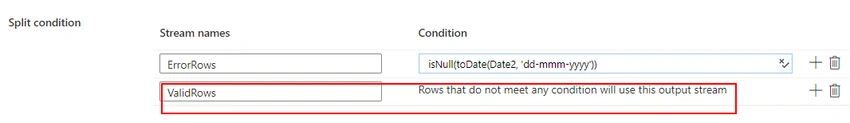 Filter real-time error rows from CSV to SQL Database Table in Azure Data Factory