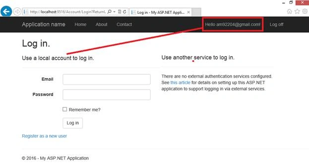log in