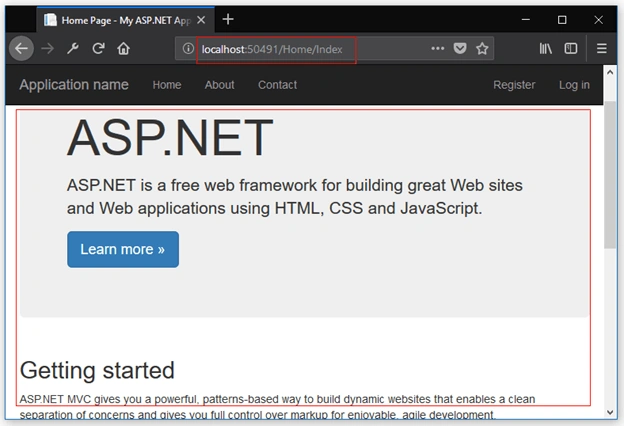 MVC login page