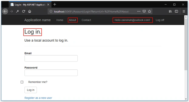 MVC logged in