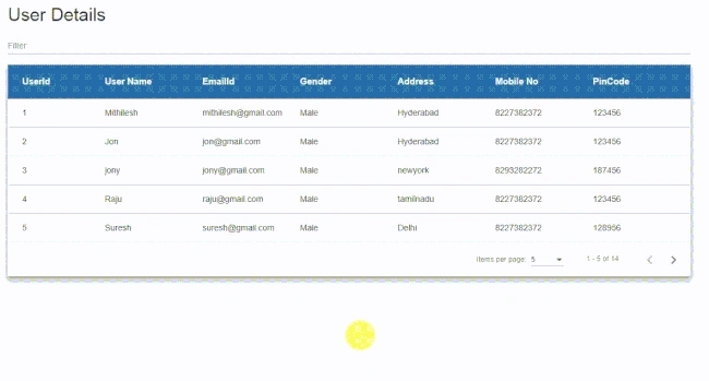 Filtration, Shorting, Pagination In Angular 7 Using Web API And SQL Server