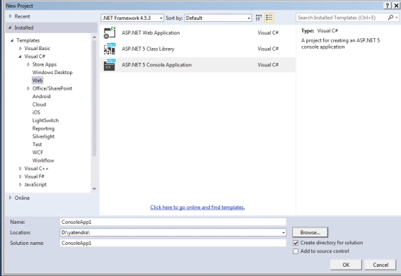 select-asp.net-console-application
