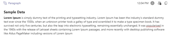 Paragraph component