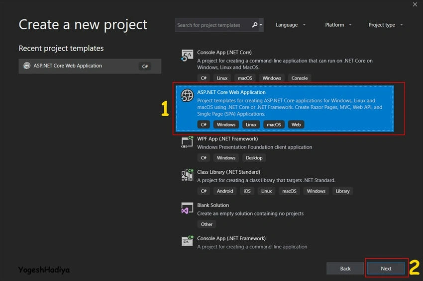 ASP dot NET core web application