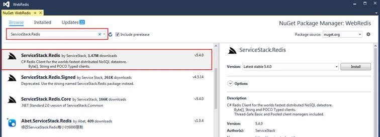Use Redis With ASP.NET MVC