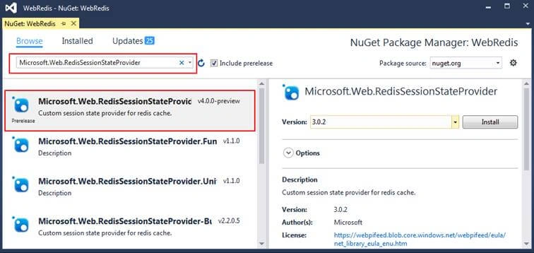 Use Redis With ASP.NET MVC