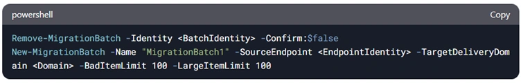 Restart the Migration Batch