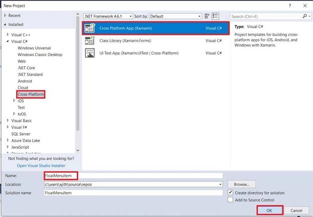 Float Menu Item Working Navigation In Android And UWP Using Xamarin.Forms