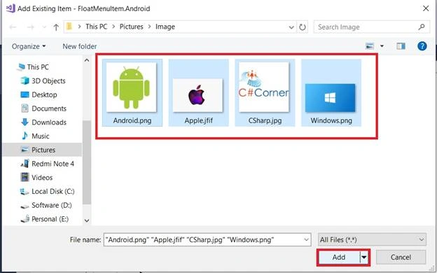 Float Menu Item Working Navigation In Android And UWP Using Xamarin.Forms