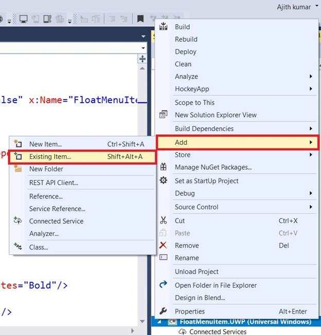 Float Menu Item Working Navigation In Android And UWP Using Xamarin.Forms