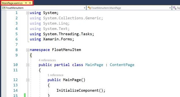 Float Menu Item Working Navigation In Android And UWP Using Xamarin.Forms
