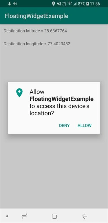 Floating Widget In Android