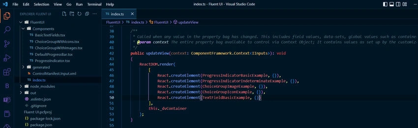 Render the Components