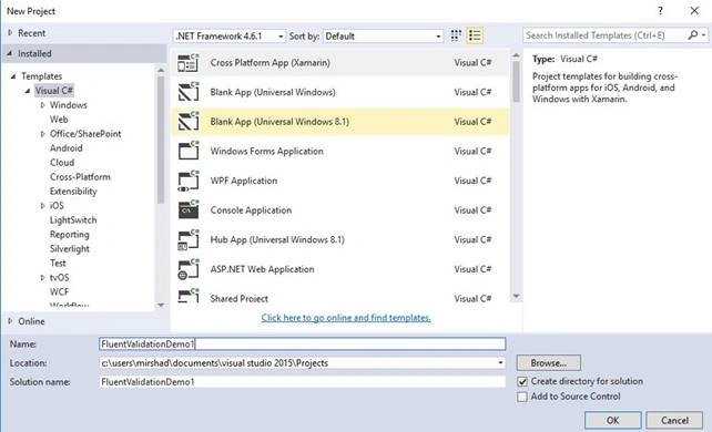 Fluent validation with MVVM
