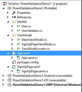Fluent validation with MVVM 