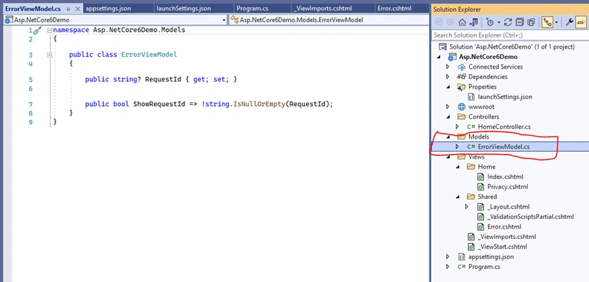 Folder Structure Of ASP.NET Core MVC 6.0 Project
