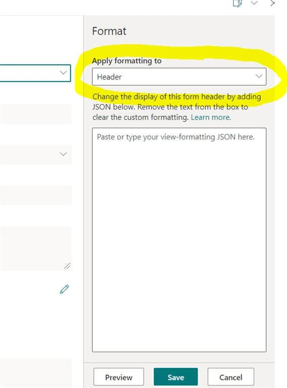 Format The SharePoint Modern Site List Form Using JSON Formatting