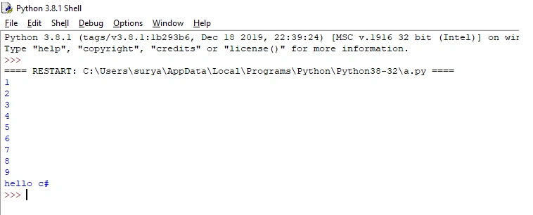 For Loop In Python