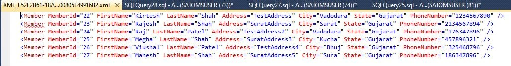 AUTO MODE With FOR XML