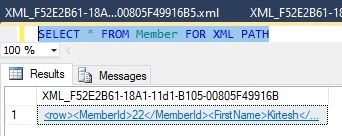 PATH Mode with FOR XML