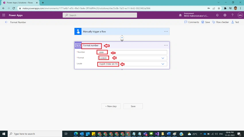 Format Number in Power Automate