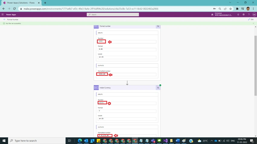 Format Number in Power Automate