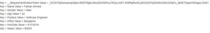 FormCollection In ASP.NET MVC
