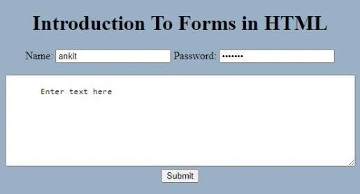 button form attribute output