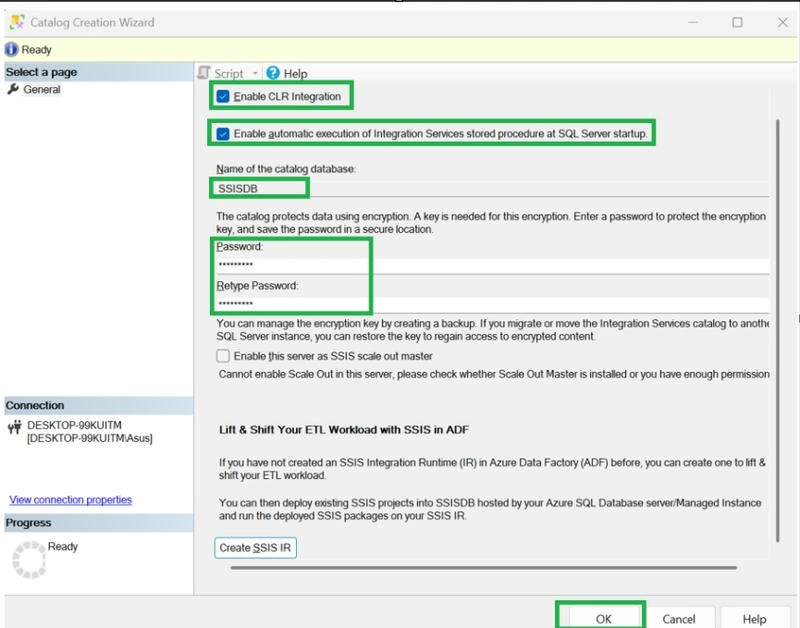 Create SSIS IR