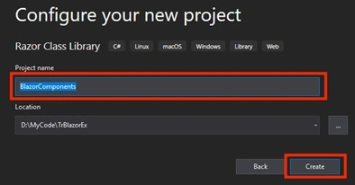 Click on create