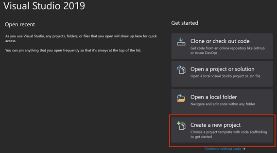 Create a new project 