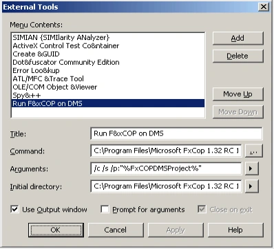 FXCop project file