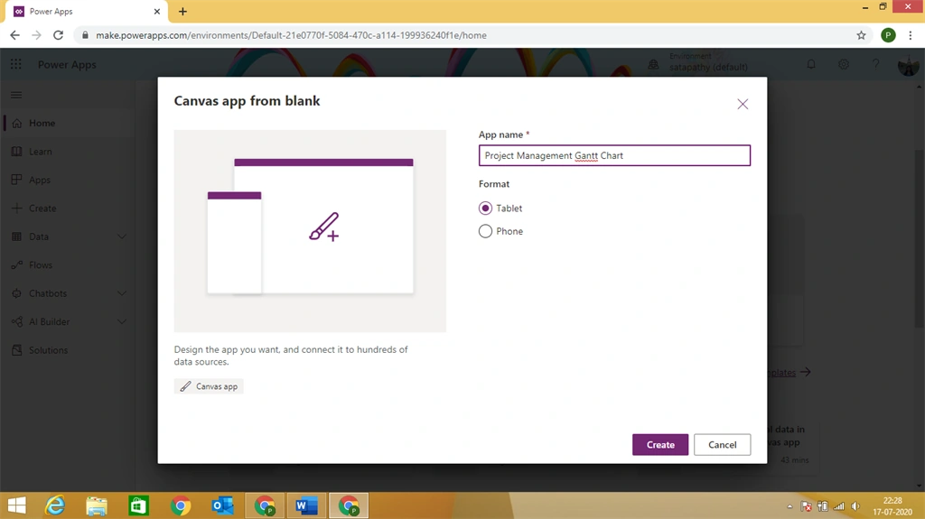 GanttChart Using Microsoft PowerApps