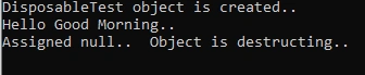 Object destruct