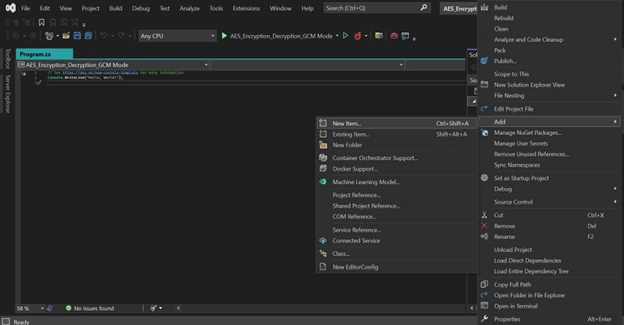 Code example