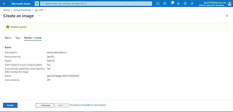 Generalize Virtual Machines and Create Image VMs in Azure Portal