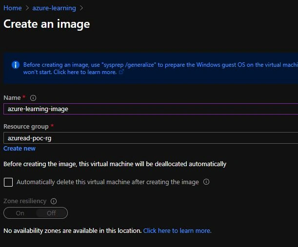 Generalizing Virtual Machines In Azure