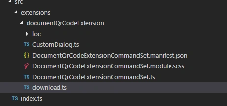 SPFx Application Customizer To Generate Document QR Code Using Command Sets